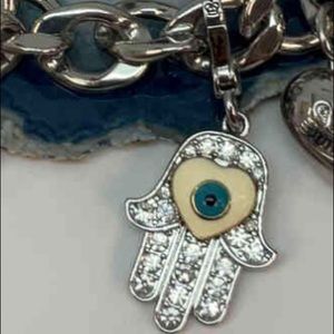 Juicy Couture HAMSA BLUE EVIL EYE HAND CHARM NEW